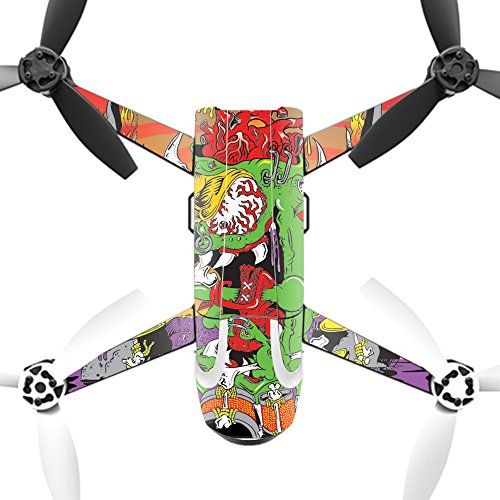 MightySkins Skin Compatible with Parrot Bebop 2 Quadcopter Drone wrap Cover Sticker Skins Dragon Rocker