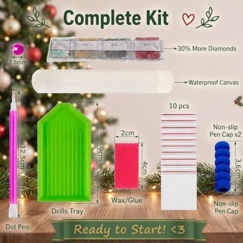 Christmas Diamond Art Kits for Adults, Holiday Nutcracker Diamond Painting - color: HS058-1