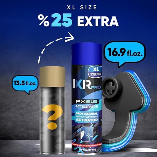 ixirpro Super Glue Accelerator, CA Glue Activator, 6 Pack-16.9 oz - size: 6 Pack