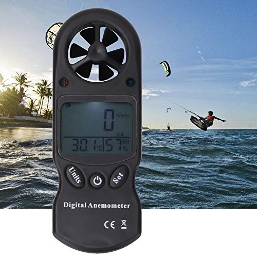 Qqmora TL300 Mini Digital Anemometer Hygrometer for Outdoor Activities, Digital Wind Speed Anemometer Beaufort Scale Measurement
