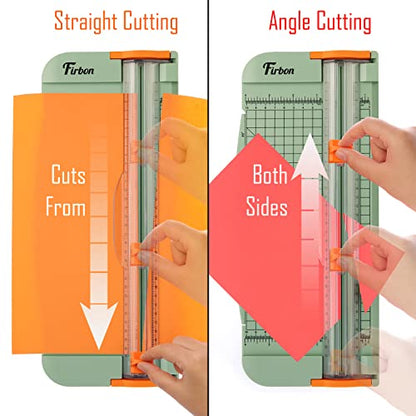 Firbon A4 Paper Cutter, 12 Inch Paper Trimmer with Extened Ruler, Morandi - color: Morandi