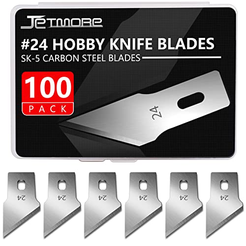 JETMORE 100 Pack Exacto Knife Blades #24, Craft Knife Blades Hobby & Craft - size: #24