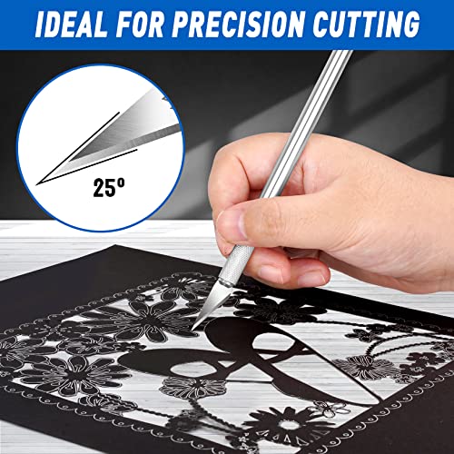 DIYSELF 100 Pack Hobby Knife Blades #11, SK5 Carbon Steel with Storage Case - style: #11