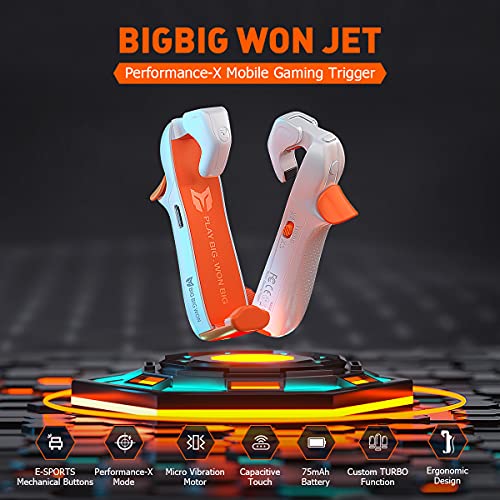 BIGBIG WON Mobile Gaming Triggers, Mobile Game Controllers Plug and Play for iOS and Android Phone 4.7-6.5 inches Game Trigger for PUBG/Fortnite/COD White (M1-1 Piece) - color: M1