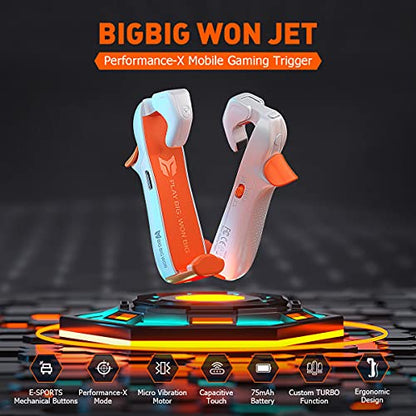BIGBIG WON Mobile Gaming Triggers, Mobile Game Controllers Plug and Play for iOS and Android Phone 4.7-6.5 inches Game Trigger for PUBG/Fortnite/COD White (M1-1 Piece) - color: M1