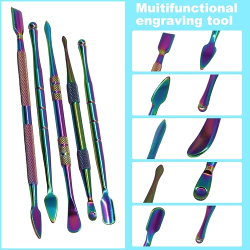 Jiozermi 5 Pack Wax Carving Tools, Rainbow - color: Rainbow, size: 5 Pcs