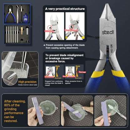 stedi Model Tools Kit for Beginners 14 PCS, Modeler Premium Basic Tools - style: Model Tool Basic Kit
