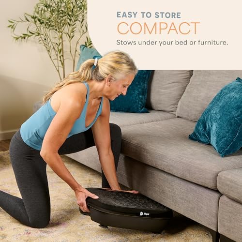 Lifepro HexaPlate Lite Compact Vibration Plate with Magnetic Acupoints - color: Black