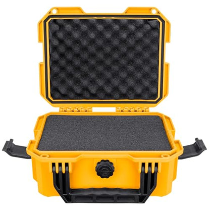 Eylar 11.8" Intact Series Compact Hard Camera Case, Lightweight and Durable Stacker Design with Foam (Yellow) - color: Yellow