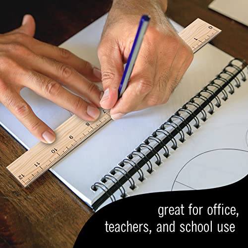 Ruler 12 Inch, Architectural Scale Ruler, 1/8 Inch Scale Rulers, Wooden Rulers for Drawing, Drafting, Architect and Engineering