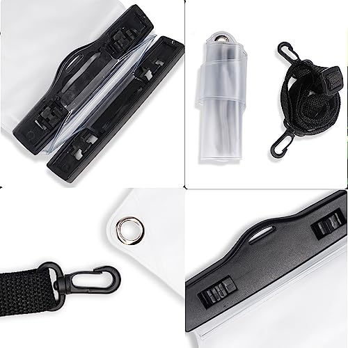 4Pcs Universal Two Way Radio Waterproof Case Bag Portable Walkie Talkie Rainproof Pouch with Adjustable Strap Compatible for Motorola Kenwood Midland UV-3R UV-5R PX-888 Walkie Talkie Radio - color: White