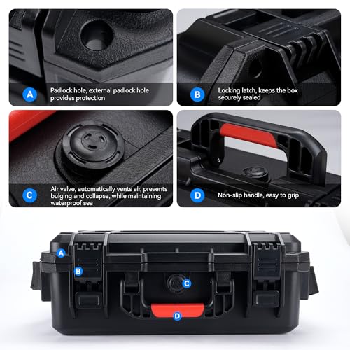 FPVtosky Hard Case for Antigravity A1, Waterproof Protective Storage Bag, Accessories Fit Drone, Batteries & RC Gear [Case ONLY]