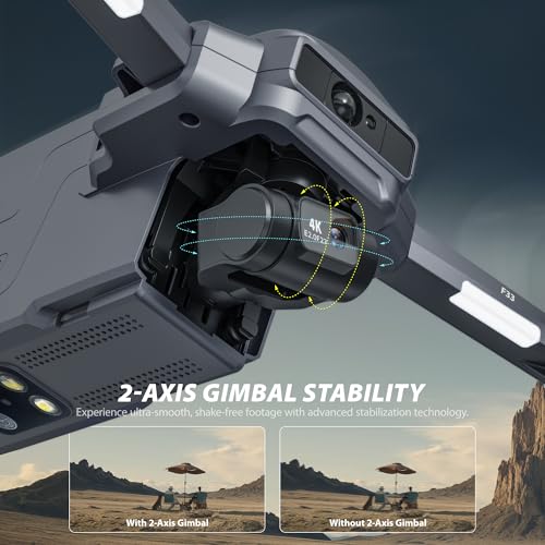 Contixo Drone for Adults, 4K Camera, 2-Axis Gimbal & EIS, Obstacle Avoidance, 5.5" Touch Screen Remote, GPS & Optical Flow, Brushless Motor, 4 Miles Flight & FPV Transmission, 42 * 4 Min Flight Time - style: F33 4 Batteries