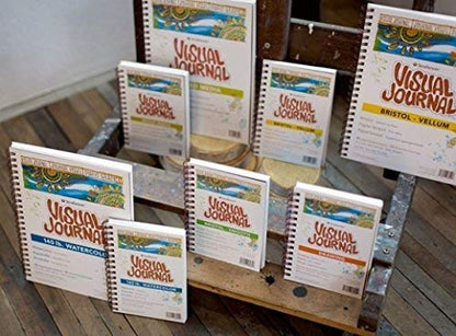 Strathmore Wire Bound Visual Journal, 90 lb. Mixed Media Paper, 5.5 X 8 inches, 34 Sheets (460-15) - size: 5.5x8.5, style: Mixed Media