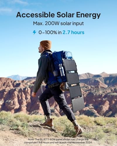 BLUETTI Solar Generator Handsfree 1 with 100W 268Wh Portable Power Station - style: BLUETTI Handsfree1+100W Solar Panel