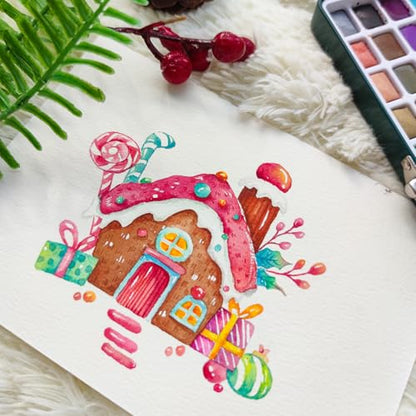 Artecho 168-Color Watercolor Paint Set with Metallics, Tin Case - style: 168 Colors