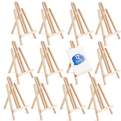 Falling in Art 12 Inch Tabletop Wood Display Easel Stand, 12 Pack - style: 12"- 12p