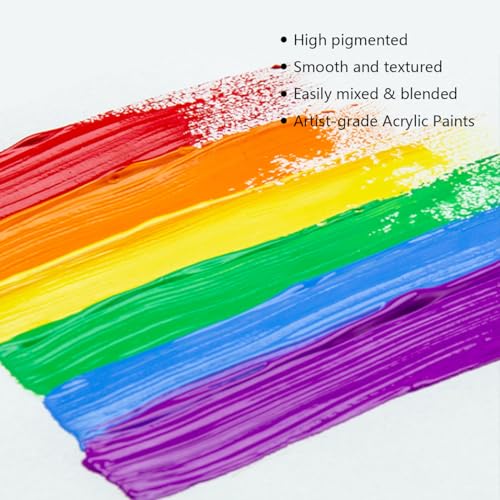 Professional Acrylic Paint Primary Colors,6 Colors(75ml/2.54oz) - color: 6 colors