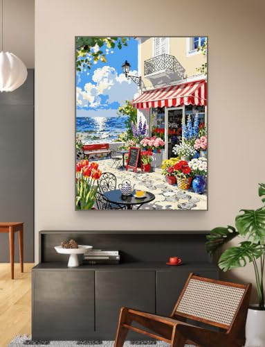 ZRIZQ Paint by Numbers Kit for Adults Beginner Landscapes,City Scape,16x20 - color: 16"X20"Rolled Canvas(Frameless)-Landscape 18
