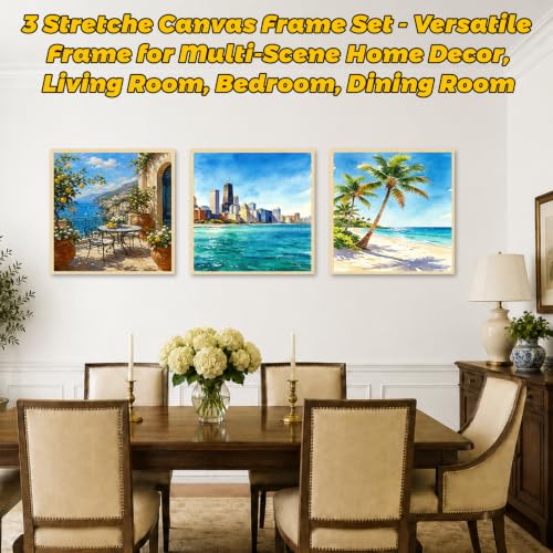 3 Pack 12 x 12 inch Floater Frame Canvas 12 oz Acid-Free Warp Resistant - size: 3pk - 12x12"