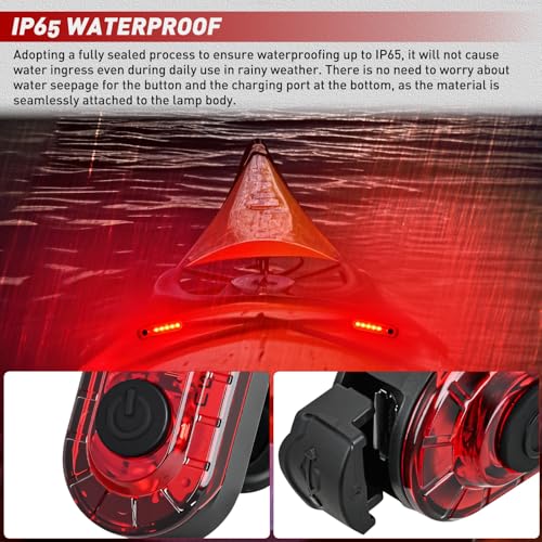 Nilight Marine Boat Navigation Light 2PCS Red Port Bow Lights Four Modes - color: 5LED Navigation Light-Red