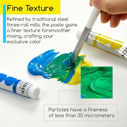 MEEDEN Beginners Acrylic Paint Set: 12 Colors 12ml/0.41 fl oz - color: 12 Colors