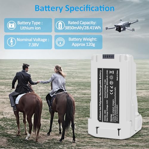 Fantasyo Mini 3/Mini 4 Pro Battery Intelligent Flight Mini 3 Battery 1 Pack 3850mAh Compatible with DJI Mini 3 Pro,Mini 3,Mini 4 Pro Drone
