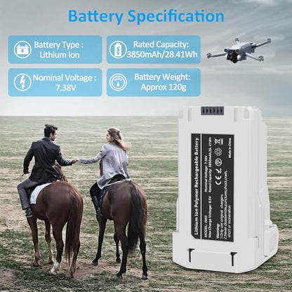 Fantasyo Mini 3/Mini 4 Pro Battery Intelligent Flight Mini 3 Battery 1 Pack 3850mAh Compatible with DJI Mini 3 Pro,Mini 3,Mini 4 Pro Drone