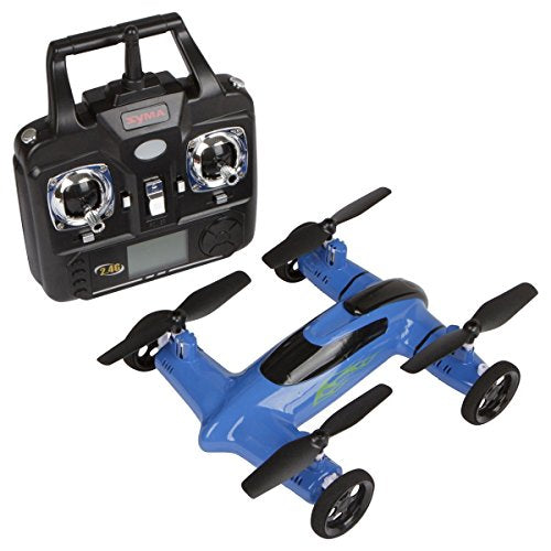 SYMA X9 RC Remote Control 2.4GHz 4-Channel 6-Axis Gyro Quadcopter Drone Car with Battery, Blue