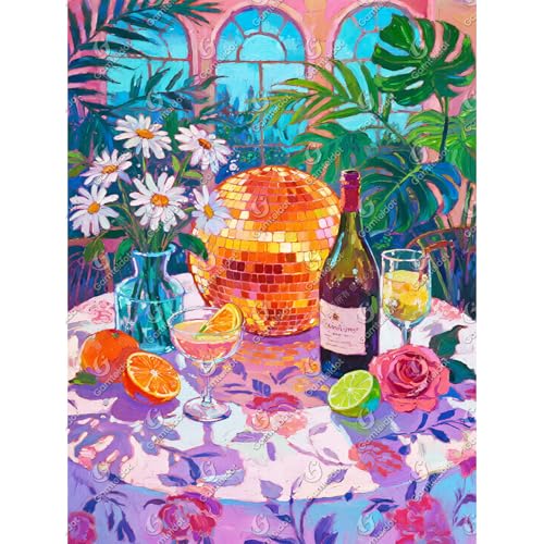 Gamteldot Disco Diamond Art Kits for Adults,DIY Restaurant Diamond Art - color: Disco