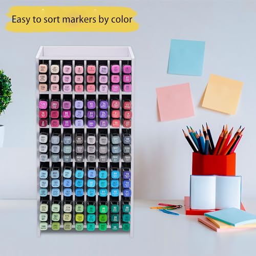 SANFURNEY Marker Pen Organizer Holder, 40 Slots Art Marker Rack - size: Marker Rack-40 Slots