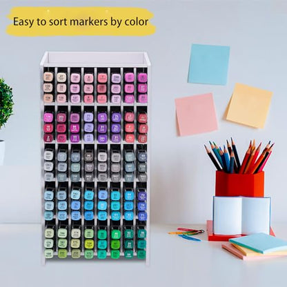 SANFURNEY Marker Pen Organizer Holder, 40 Slots Art Marker Rack - size: Marker Rack-40 Slots
