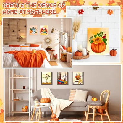 Fall Pre Drawn Canvas to Paint, Autumn Sip and Paint Party Supplies - size: 8x10 Inches, style: Fall