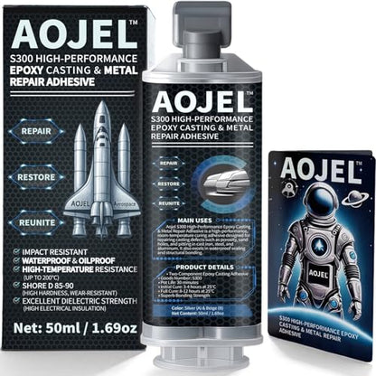 S300 Structural Metal Epoxy for Aluminum & Steel, Cold Weld, 1.69 oz