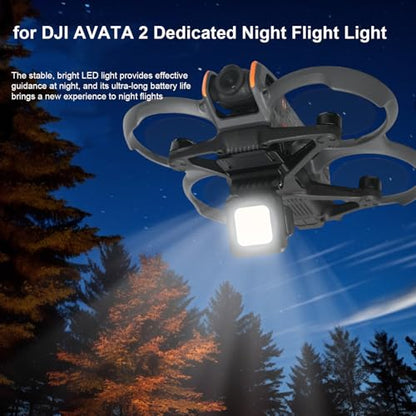 Rechargeable Night Flying Light for DJI AVATA 2, LED Navigation Light with 3-Mode& 180° Adjustment Night Flights Drone Protection Safety Flight