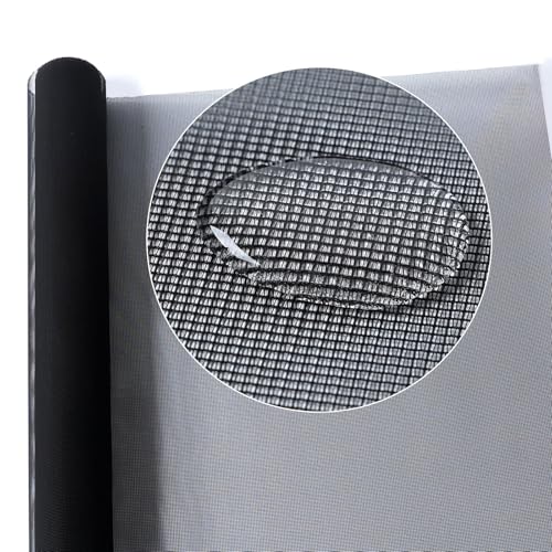 High Density dustproof and Pollen Proof net Window Screen mesh roll Used to Replace Screen Windows and Doors (Black high-Density mesh,394''×49''(1000×125cm) - color: Black high-density mesh, size: 49in x 32.5ft