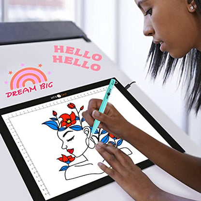 HTVRONT Portable A4 Led Bright Light Pad, Ultra-Thin & Adjustable Light