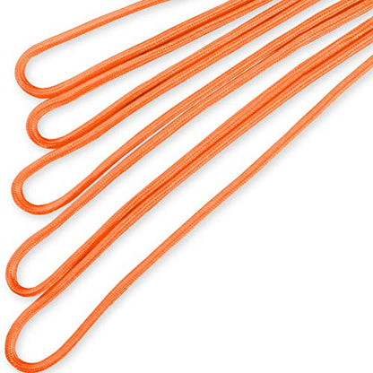 YOUOWO 5Pack Orange Lanyards Lightweight Circular Adjustable with Button - color: Orange