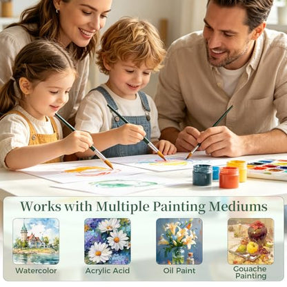 Detail Paint Brushes 14 Pcs Miniature Exact Size for Every Detail
