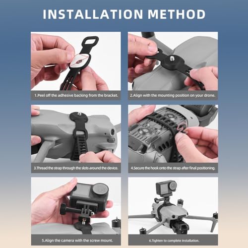 Silicone Camera Expansion Mount 1/4 Inch Thread Black Bracket Holder Quick Install & Disassemble Fit for Mavic Drone Sports Action Camera Connector