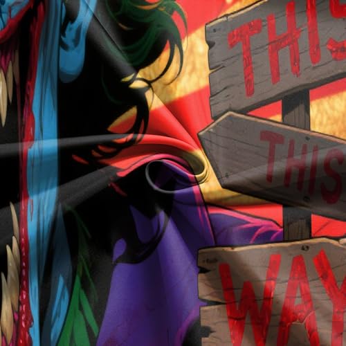 7x5FT Evil Clown Backdrop Horror Circus Background for Halloween Themed Birthday Party Decorations Vinyl - size: 7x5FT