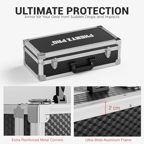 Phenyx Pro Storage Case with Pre-Diced Foam and Alloy Frame PCSE-L - size: Large (53.5*16.5*29cm)