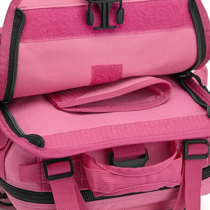 G4Free Large Tactical EDC Sling Bag, Adjustable Holder Backpack for Men - color: Rose Red