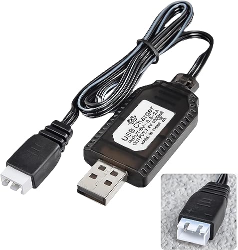 Aliwisdom Universal RC Battery Charger Cable with XH3 Pin Connector Plug for 7.4V 2S Lipo Battery, Compatible RC Car/RC Boat/RC Plane/RC Drone/RC Tank/RC Helicopters and Other Remote Control Toys