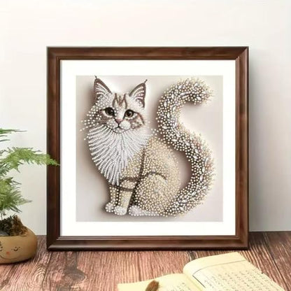 5D Cat Special Shape Diamond Art Kits for Adults,DIY Diamond Painting Kits - color: YP031