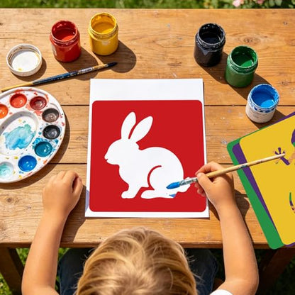CUTHOLLOW 25 PCS Garden Animals Painting Shape Stencils Sets - style: Garden Animals