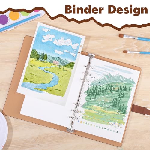 Prudiut Watercolor Sketchbook, 30 Sheets, 140 Lb Cold Press, Brown - color: Brown