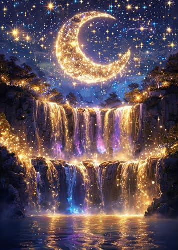 Waterfall Diamond Art Kits for Adults, 5D Diamond Painting Kits for Adults - color: Waterfall