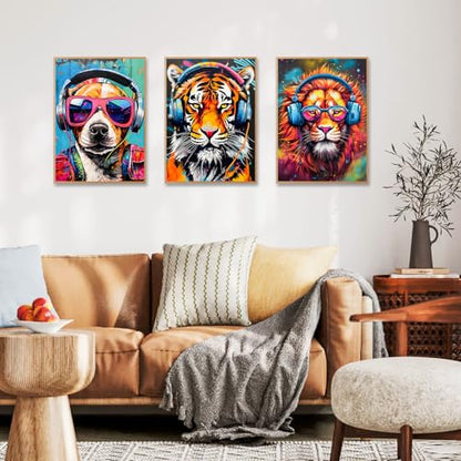 Okarina 6 Pack Paint by Numbers Kit for Adults & Beginners, Animals Designs - color: OP6NFUS2511-01