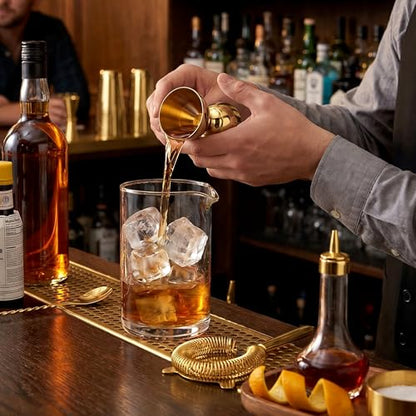 Homestia Bell Jigger for Bartending, 2 oz 1 oz Double Cocktail Jigger, Gold - color: Bell Jigger - Gold